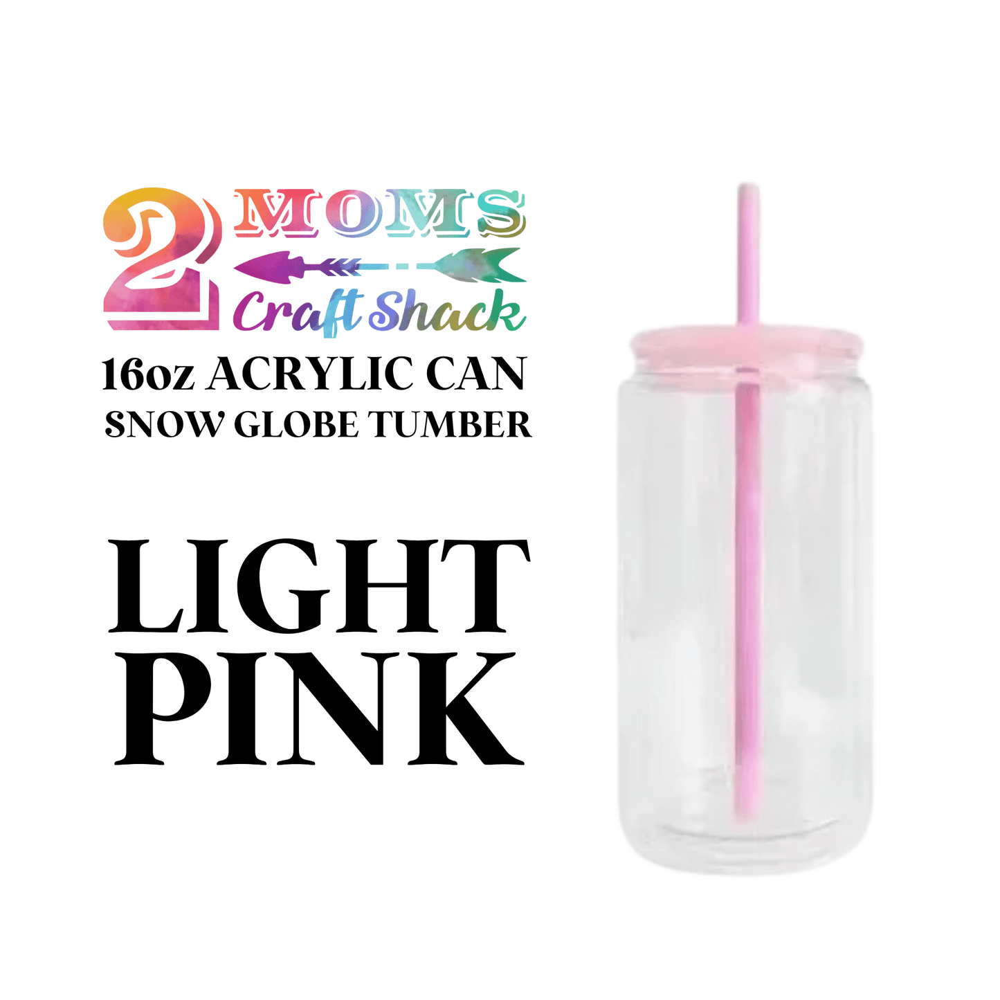 16oz ACRYLIC CAN SNOW GLOBE TUMBLER - BLANK