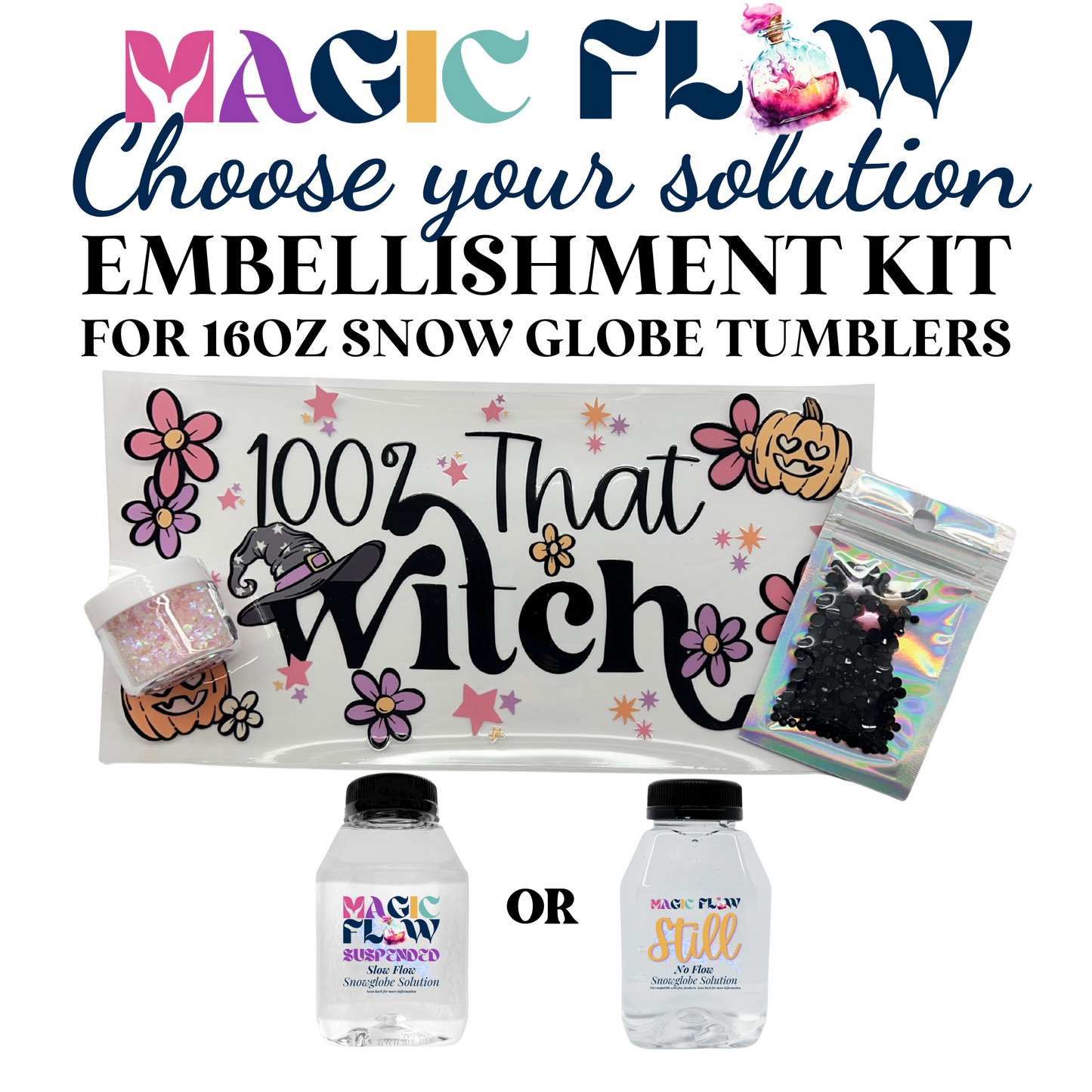 FLOWING GLITTER EMBELLISHMENT KITS