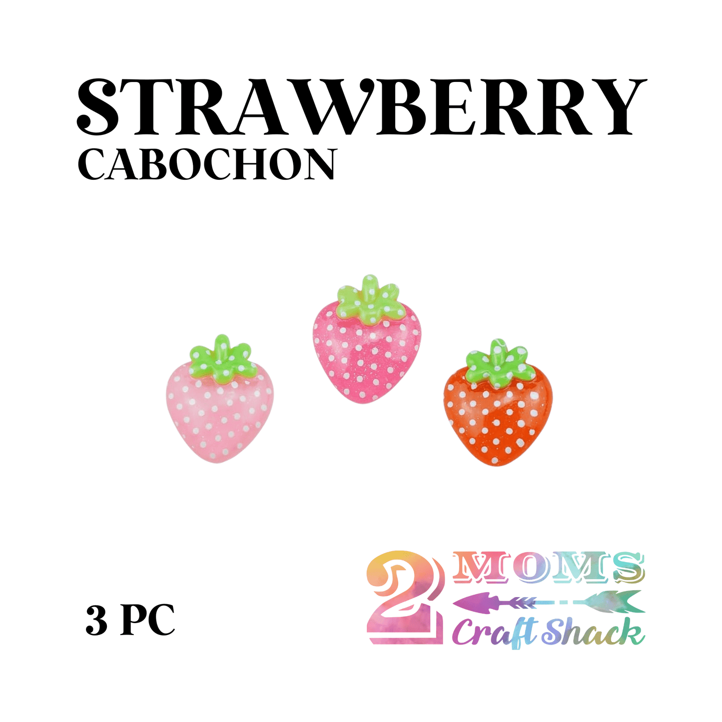 STRAWBERRY CABOCHON - CRAFT SUPPLIES