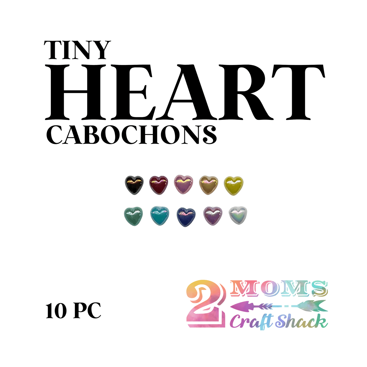 TINY HEART CABOCHONS - CABOCHON