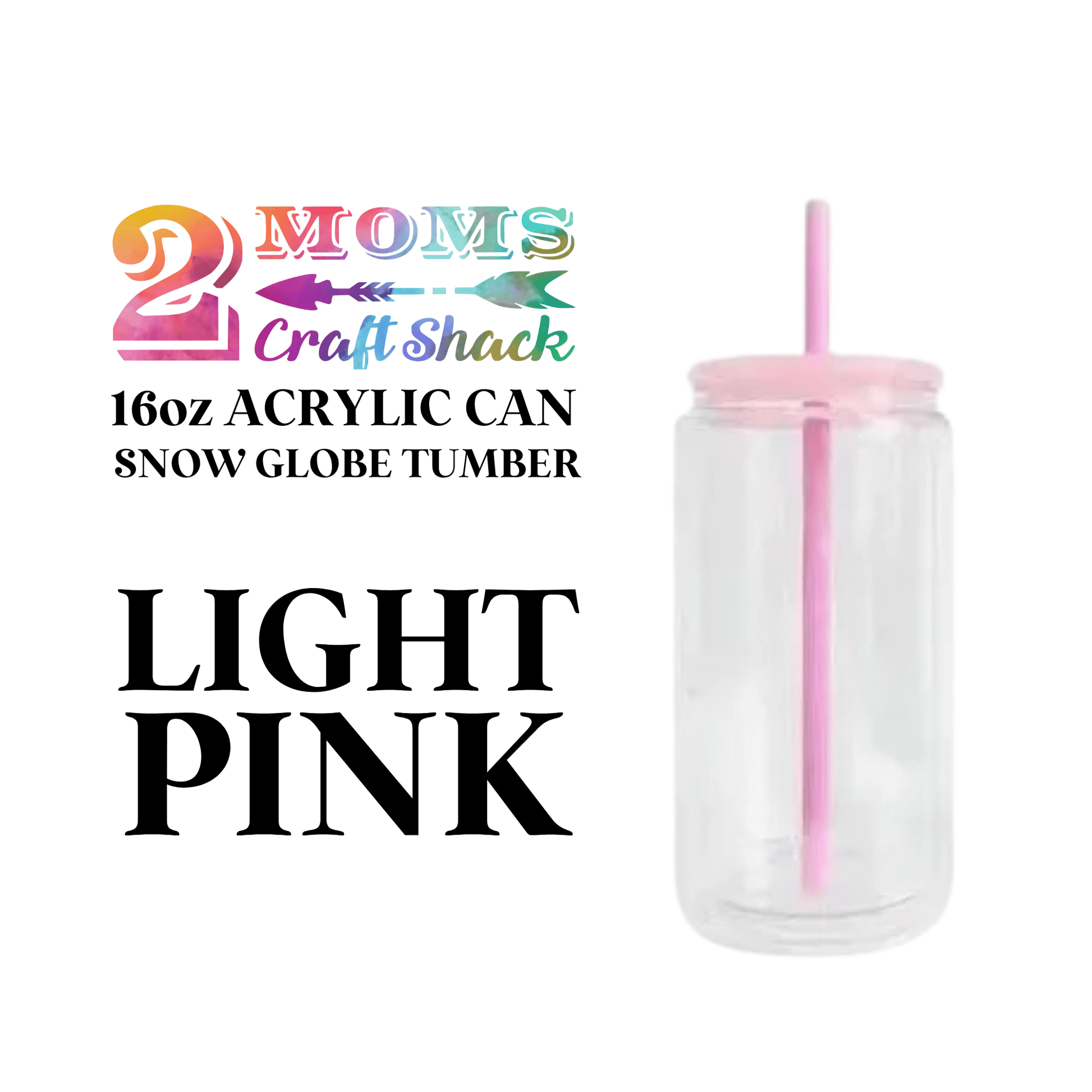 16oz ACRYLIC CAN SNOW GLOBE TUMBLER - BLANK
