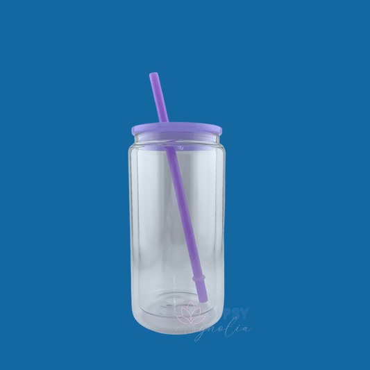 16oz Sublimatable Glass Glitter Globe - Purple - Shopify Collective