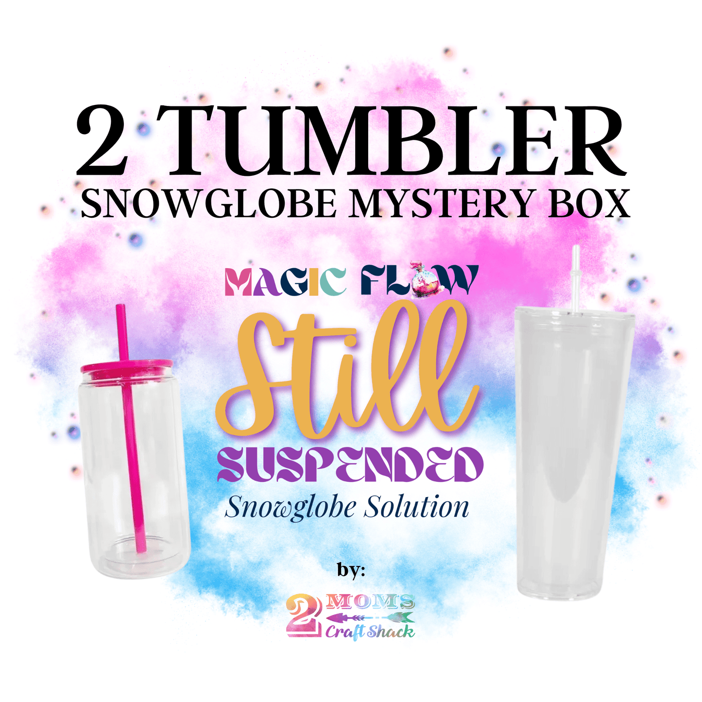 2 TUMBLER SNOW GLOBE TUMBLER - MYSTERY BOX - BUNDLE