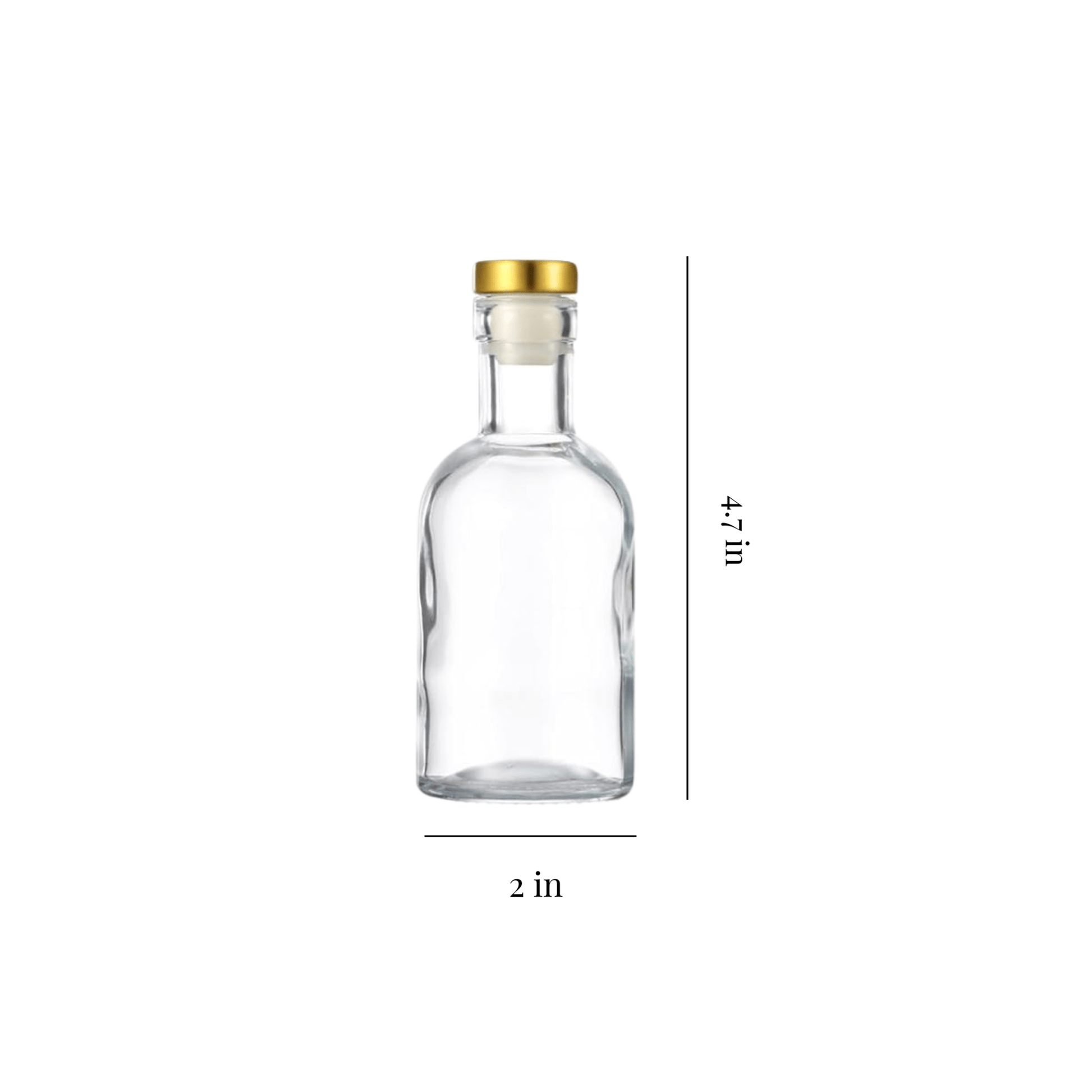 3oz ROUND TOP BOTTLE - GLASS - BLANK