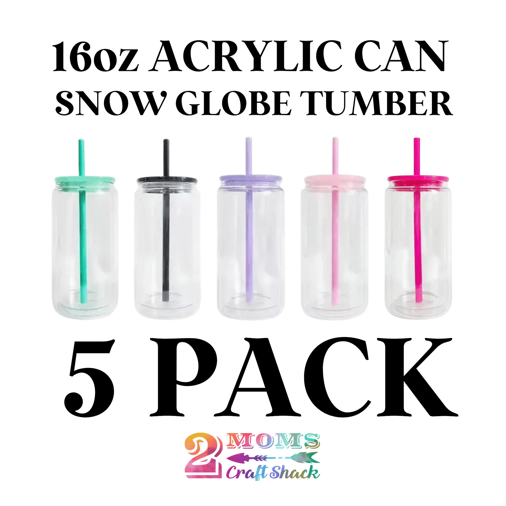 5 Pack 16oz Can Tumblers - 