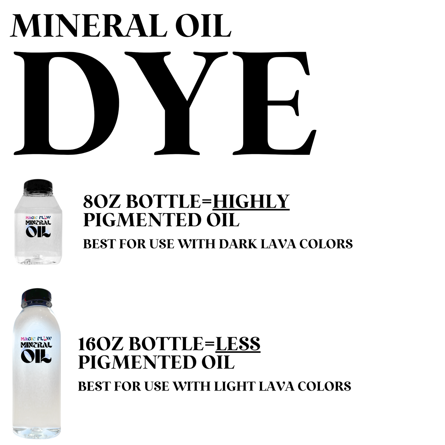 Dual Lava Dye for Mineral Oil