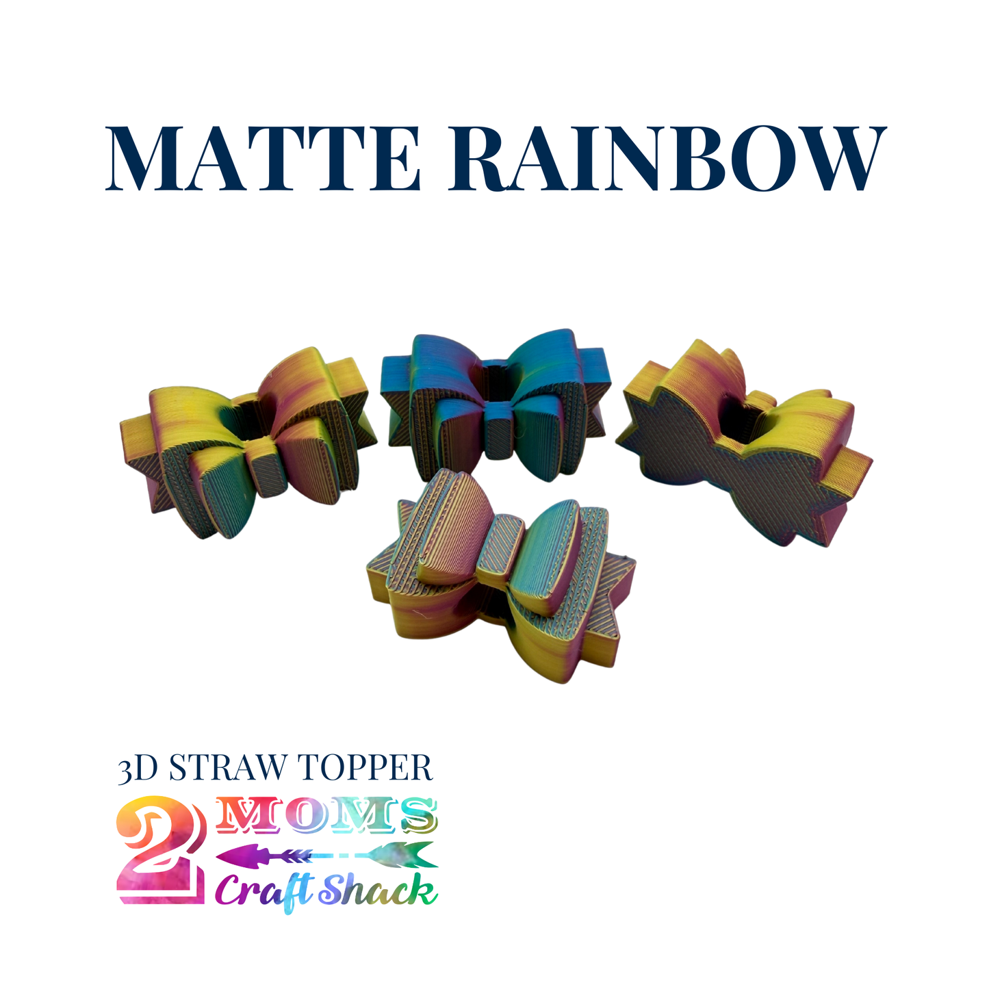 BOW - 3D STRAW TOPPER - NEW