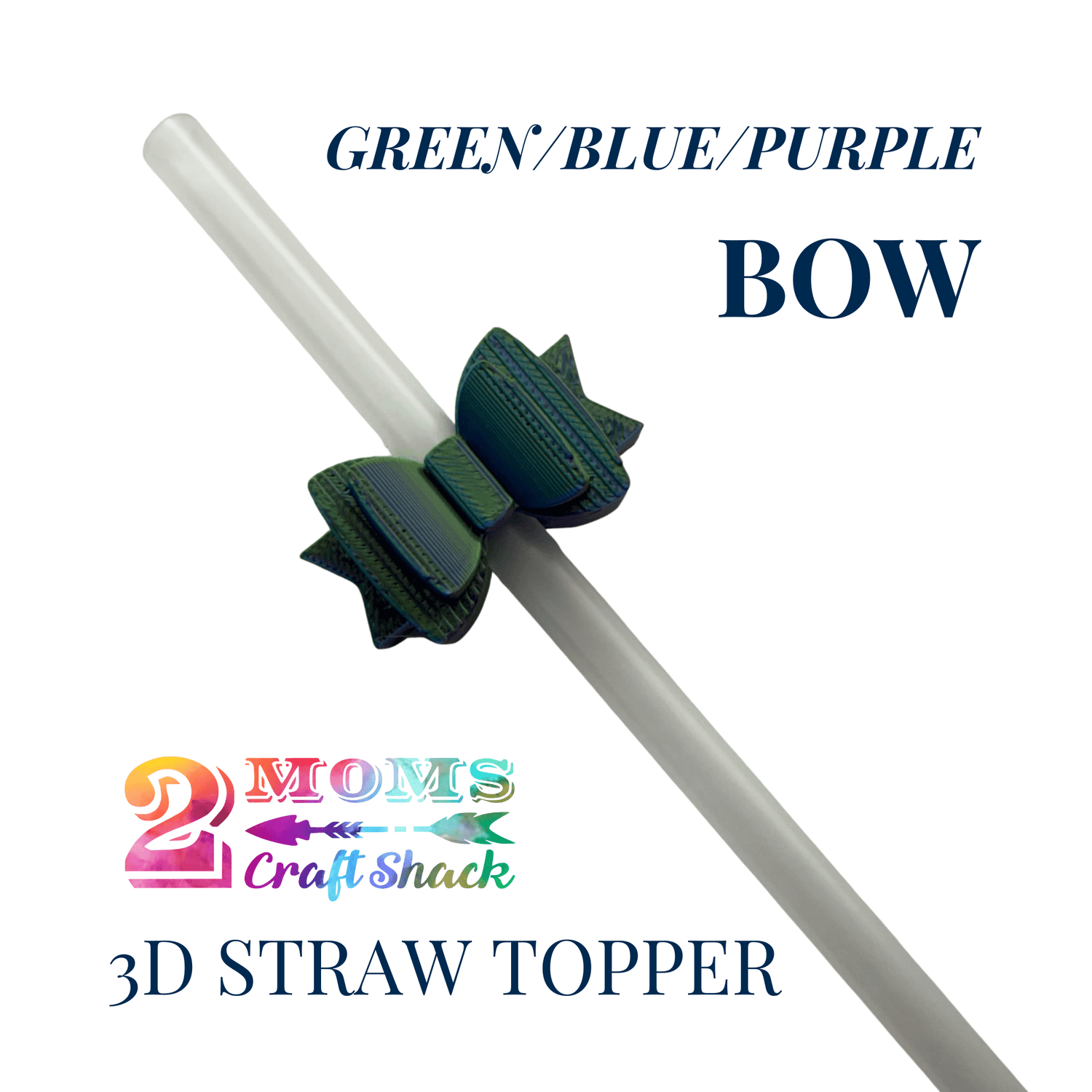 BOW - 3D STRAW TOPPER - NEW