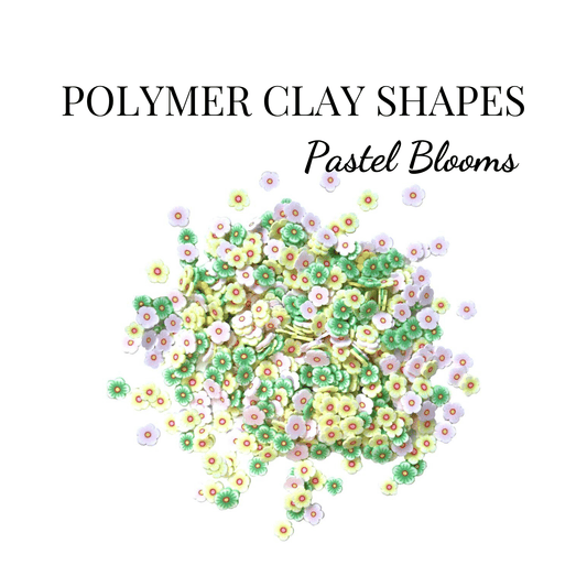 POLYMER CLAY SHAPES - PASTEL BLOOMS - CRAFT SUPPLIES