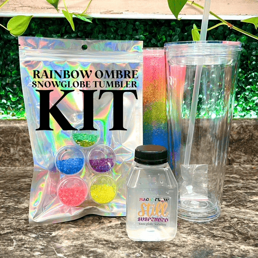 RAINBOW OMBRE SNOWGLOBE TUMBLER KIT - BUNDLE