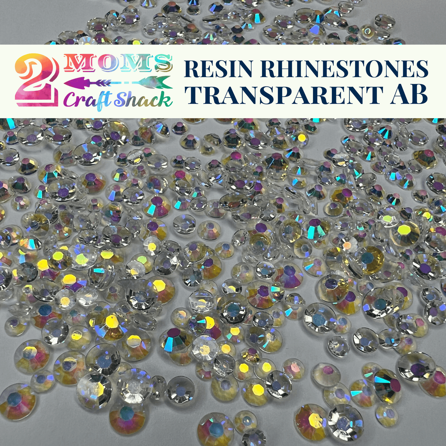 Resin Rhinestones - TRANSPARENT AB - NEW