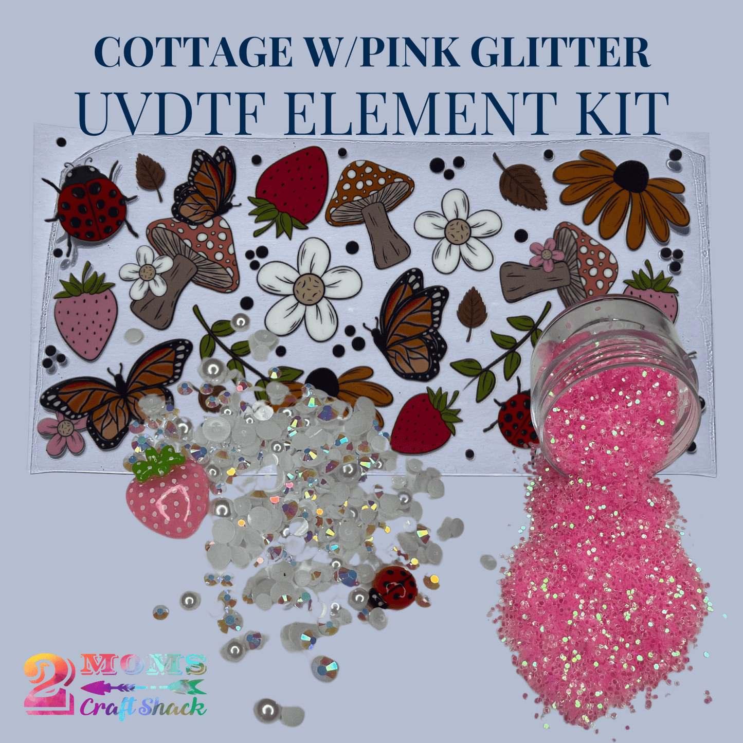 UVDTF EMBELLISHMENT KITS WITH SETTLING GLITTER - BUNDLE