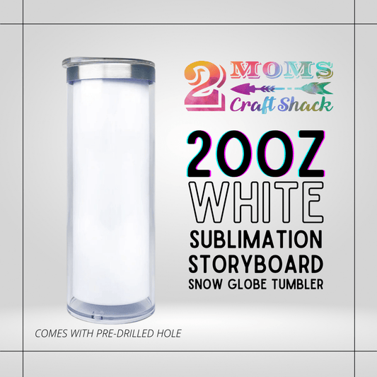 20 OZ WHITE SUBLIMATION STORYBOARD TUMBLER - BEST SELLER