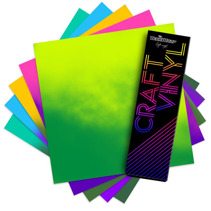 TECKWRAP NEON COLOR CHANGING SHEETS PACK - ADHESIVE
